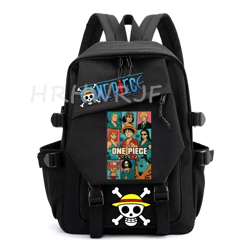 sac à dos anime one piece monkey d luffy, sac à dos d'université, sac à dos de voyage pour fille, sac à dos en nylon pour ordinateur portable, sacs d'école pour femmes et hommes
