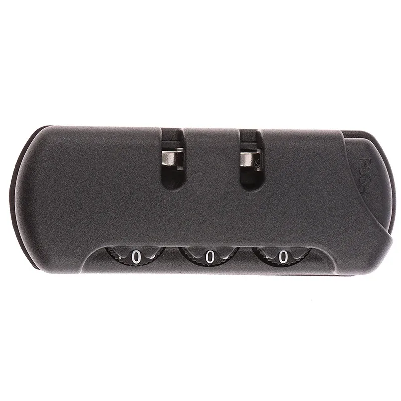 serrure tsa à 3 chiffres pour bagages, accessoires pour valises, sac de voyage, serrure à code noir