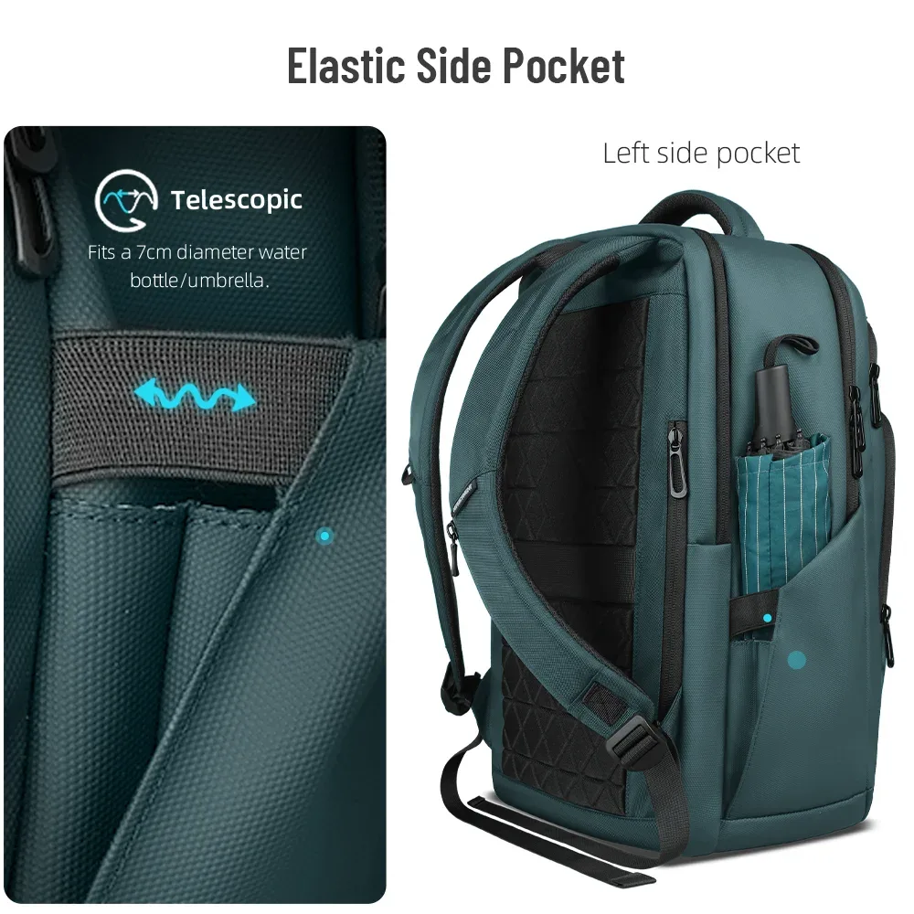 sac à dos pour ordinateur portable heroic knight pour le travail, tissu oxford imperméable, grande capacité avec charge usb, sac à dos portable pour homme