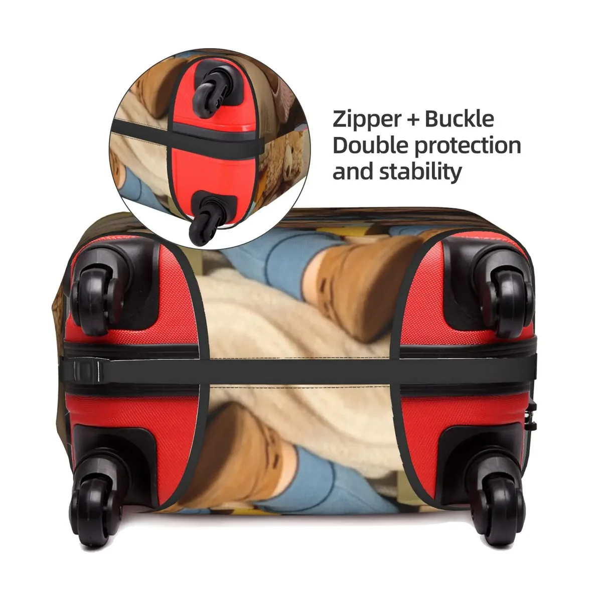 housse de bagage personnalisée avec logo, élastique, votre design ici, housse de protection pour valise de voyage, convient aux valises de 18 à 32 pouces