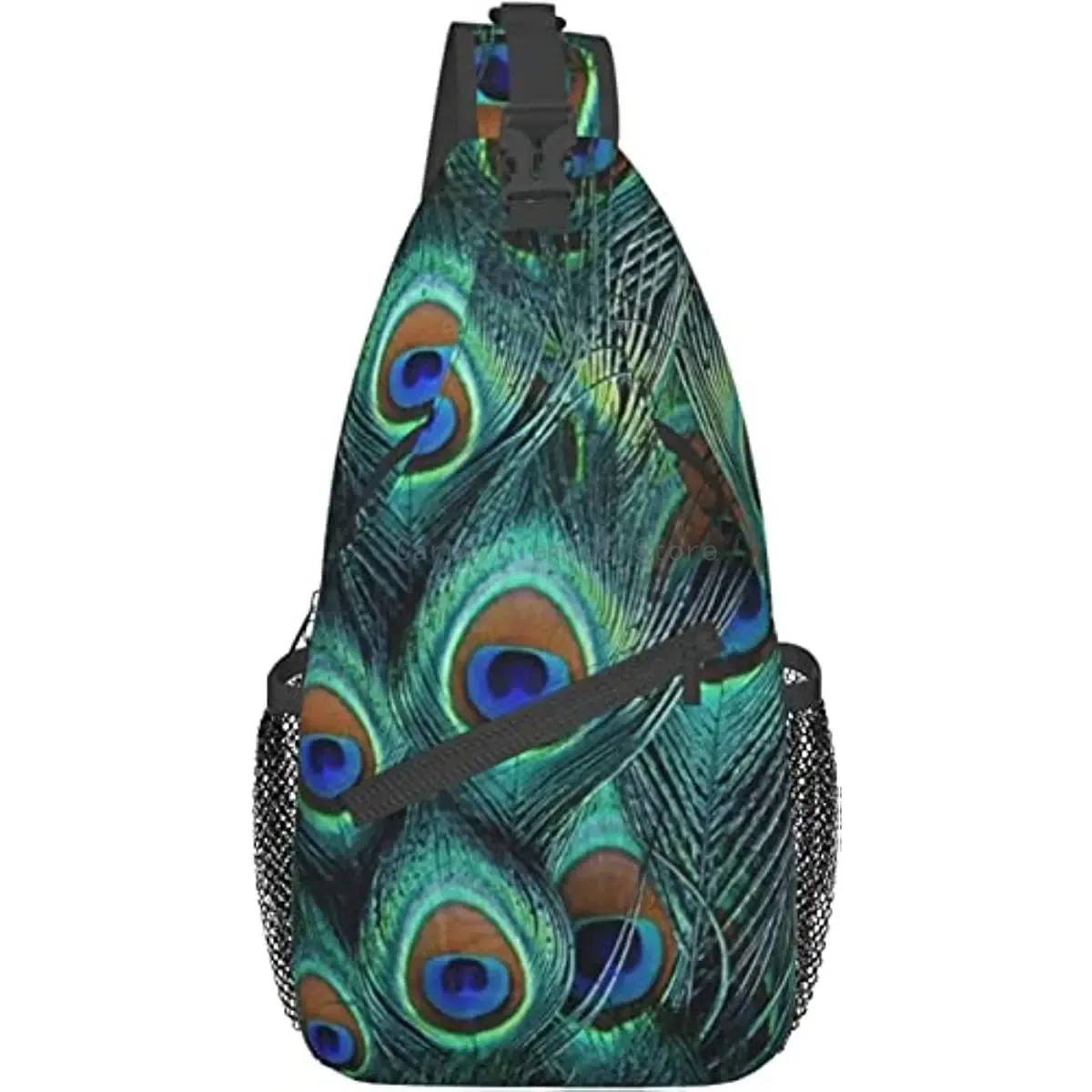 sac à bandoulière plume de paon, sac à dos de randonnée, sac de jour, sac de poitrine, sac à bandoulière pour femmes et hommes