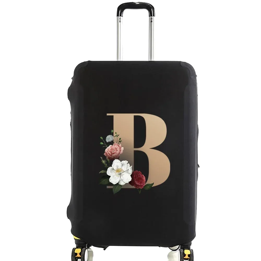 housse de protection pour valise de voyage, housse de protection élastique épaisse pour bagages de 18 à 28 pouces, étui de sac de voyage pour bagages, lettre dorée imprimée