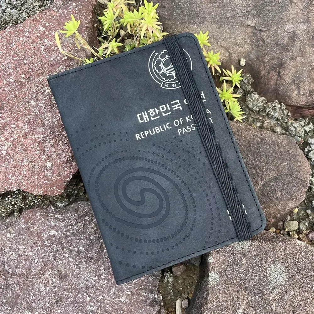couverture de passeport coréenne personnalisée, étui de protection avec monogrammé pour porte-passeport coréen