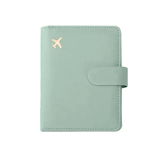 porte-passeport en cuir couvre étui étanche voyage carte de crédit portefeuille mignon passeport livre pour femmes/hommes boucle passeport couverture