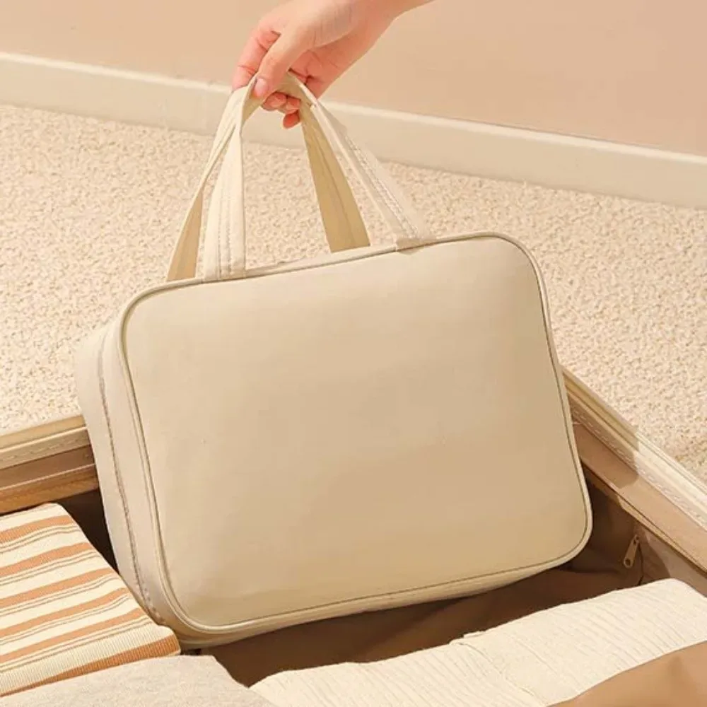organisateur de toilette imperméable multifonctionnel, sac cosmétique portable à suspendre, étui compact pliable durable pour voyageur