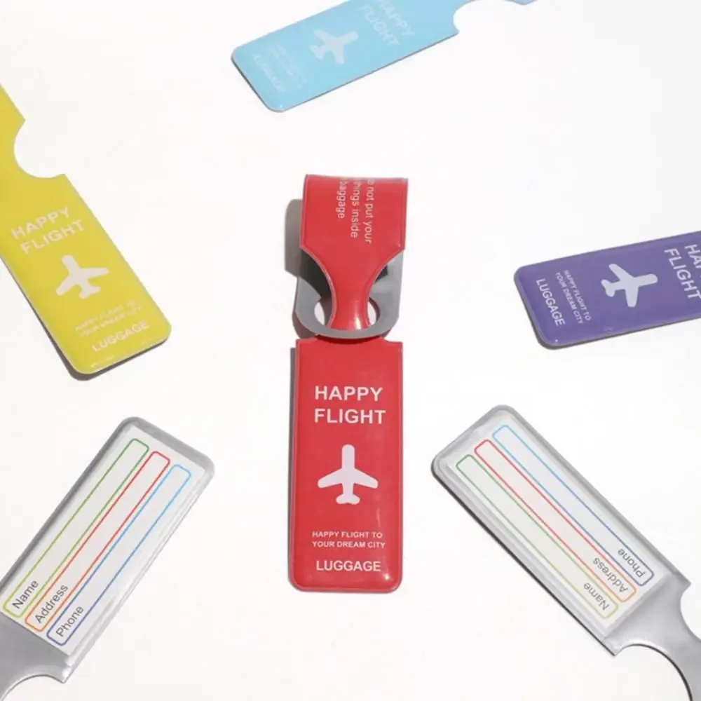 étiquette de bagage en pvc pour carte d'embarquement, étiquette nominative pour bagages, carte d'information, étiquette de valise d'avion, étiquette d'adresse