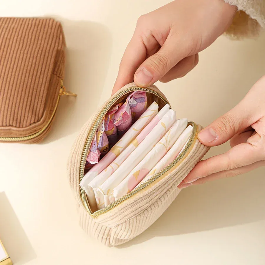étui pour serviettes hygiéniques, maquillage à la mode, rouge à lèvres, mini pochette de rangement de cosmétiques pour femmes, sacs d'organisation de voyage, petite pochette 2025