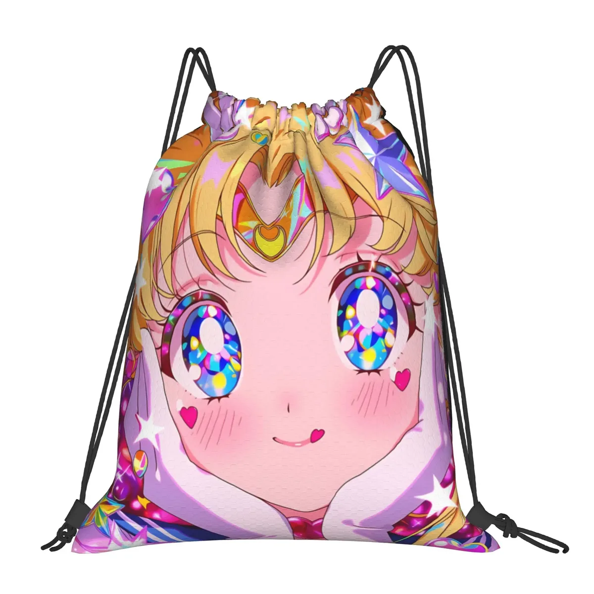 sacs à cordon de serrage au design anime sailor moon kawaii, sacs de rangement pour chaussures et vêtements, multifonctions, portables pour adolescents, 1 pièce
