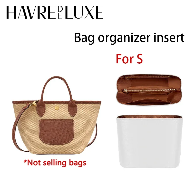 Organisateur de sac en paille pour Longchamp S – Insert durable et tendance pour sac cadeau, support de rangement, accessoire de modification intérieure