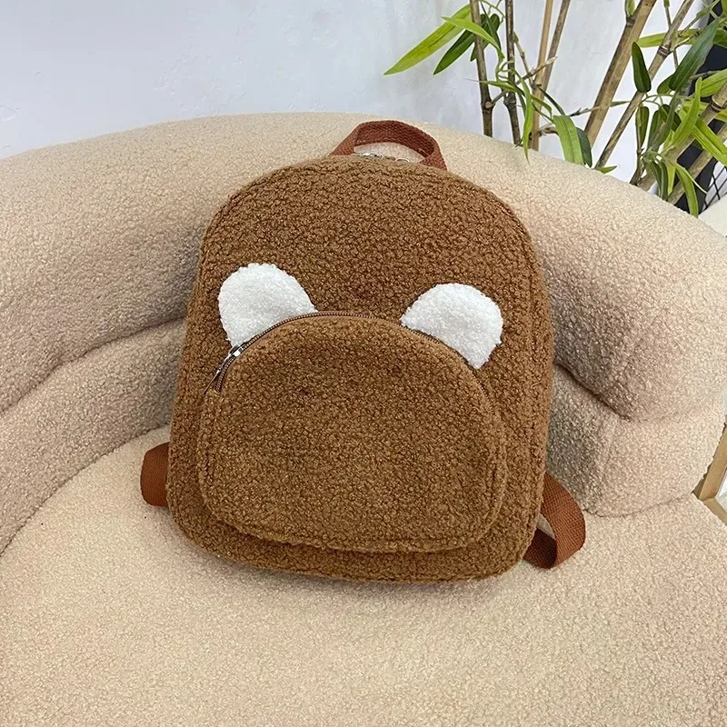 nom personnalisé petit sac à dos à bandoulière décontracté personnalisé femmes filles mignon ours modèle sac à dos en peluche enfant en bas âge sac à dos pour les filles