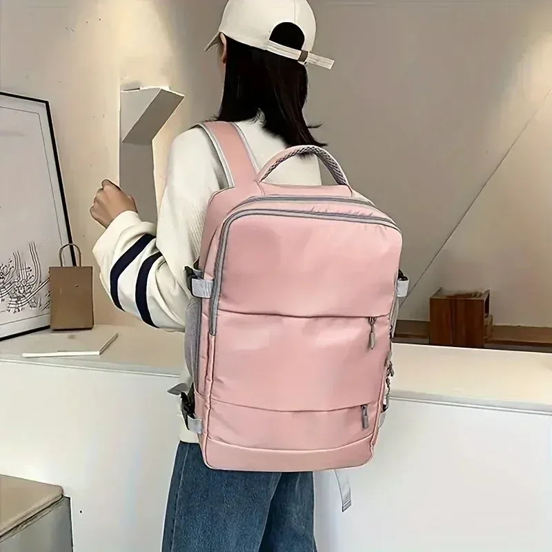 sac à dos imperméable avec compartiment à chaussures indépendant, rail de protection, interface usb, sac de voyage, sac de rangement grande capacité