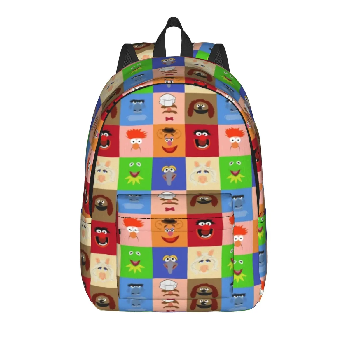 sac à dos décontracté sesames streets avec poche, sac à dos de randonnée pour étudiants, sac à dos cookie monster pour hommes et femmes, sacs en toile pour ordinateur portable