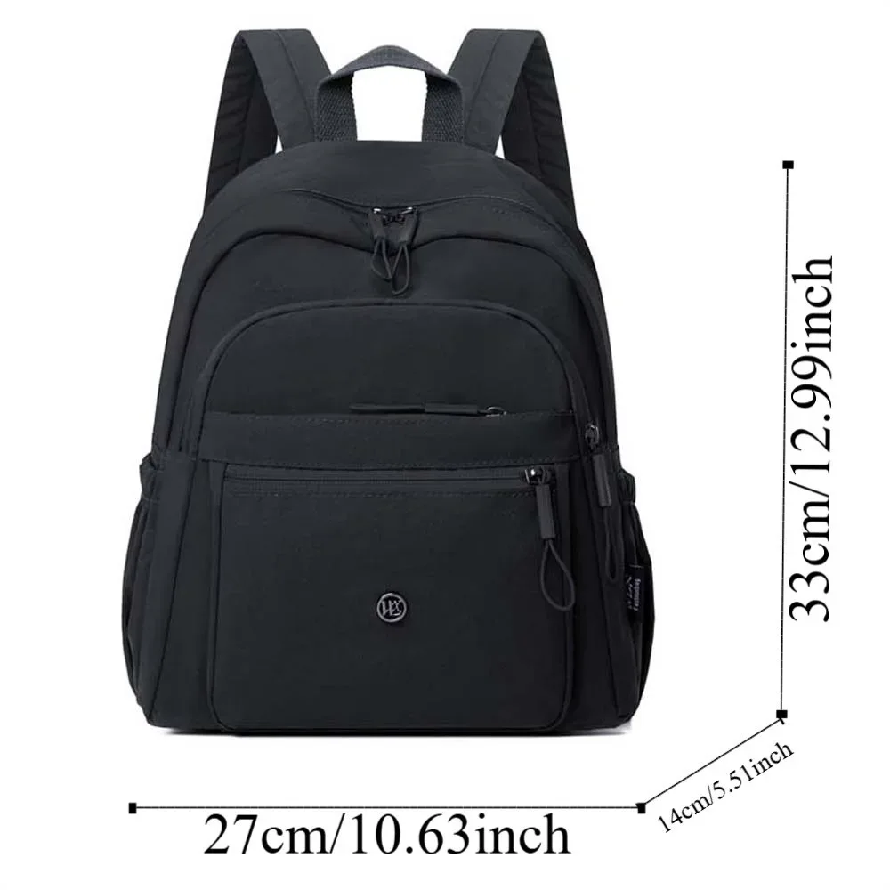 sac à dos en tissu oxford de grande capacité, style japonais, couleur unie, sac à dos décontracté, pochette d'épaule souple et légère, pour tous les jours
