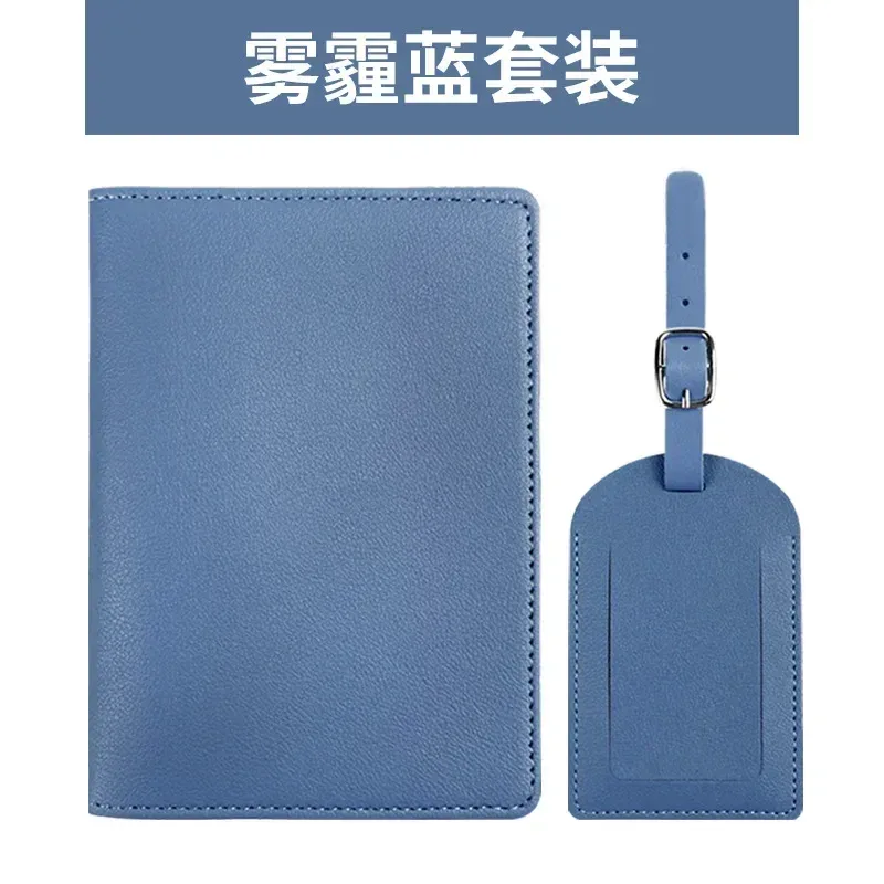 couverture de passeport de voyage en pu, étiquettes de bagages, cadeau d'affaires pour fête de mariage, porte-billet, étui porte-passeport, ensemble d'accessoires de voyage