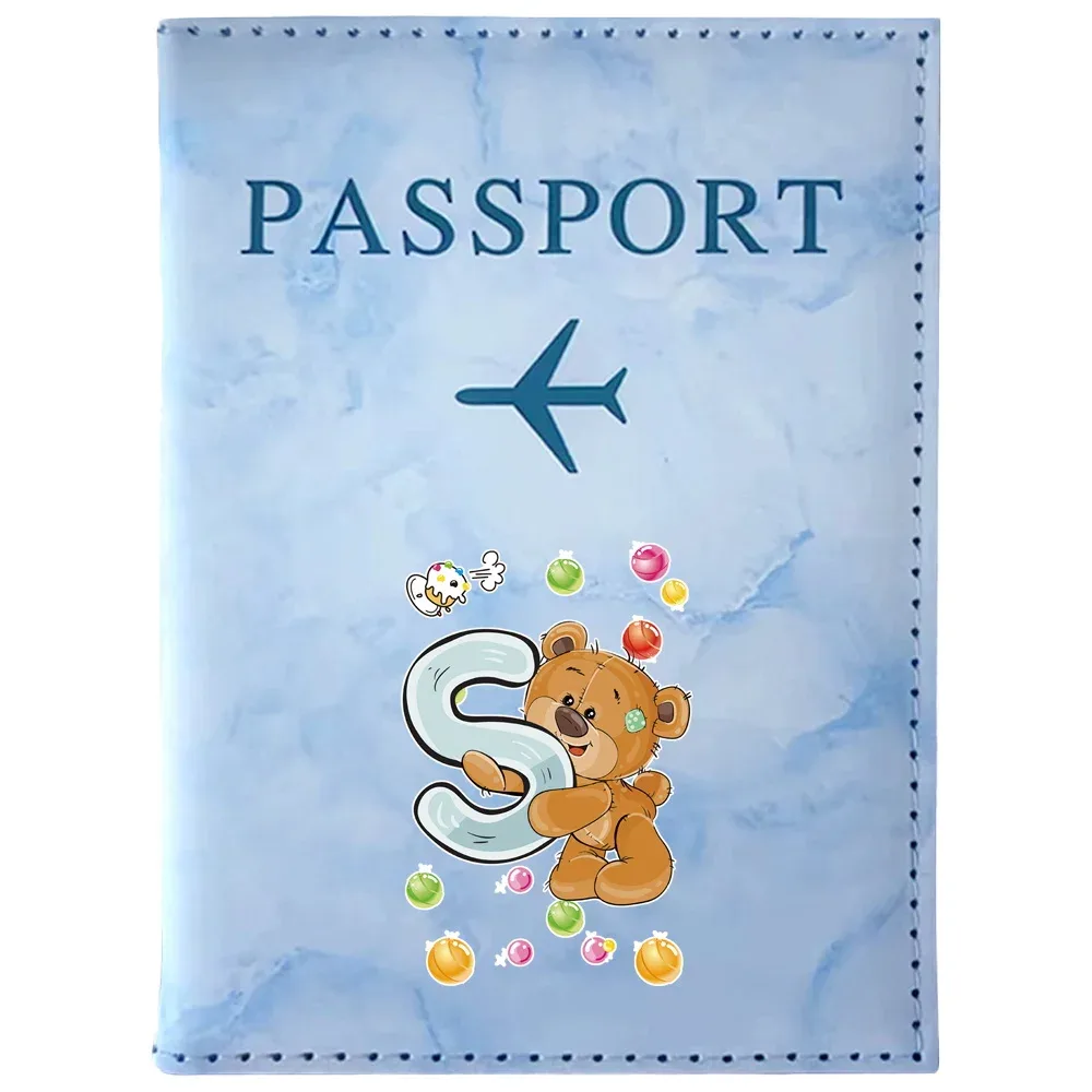 organisateur de passeport au design vintage classique, porte-carte de crédit, étui de voyage pour hommes et femmes, impression de lettres d'ours