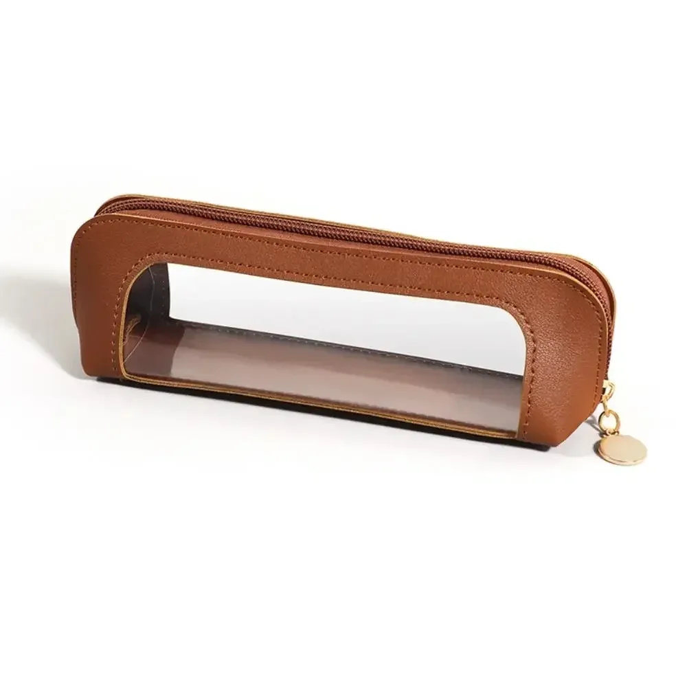 trousse de toilette portable en pu pour cosmétiques et pinceaux de maquillage – organisateur de voyage compact pour articles de toilette et beauté