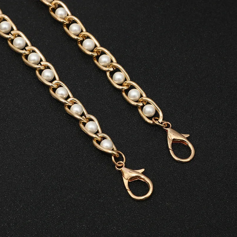 sacs à dos perlés 30/60/120cm, longue chaîne de perles, bracelets de perles, matériel or/argent, chaîne de sac pour accessoires de voyage, artisanat et