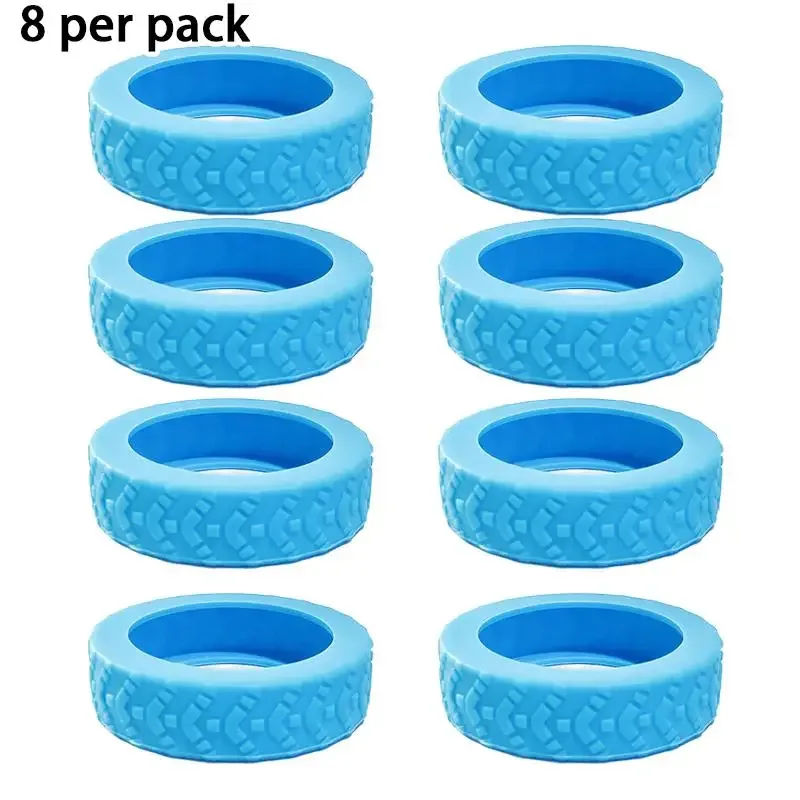 housse de protection pour roues de bagages, 8 pièces, housse en silicone silencieuse et accessoires universels de réduction du bruit, texture épaisse en silicone