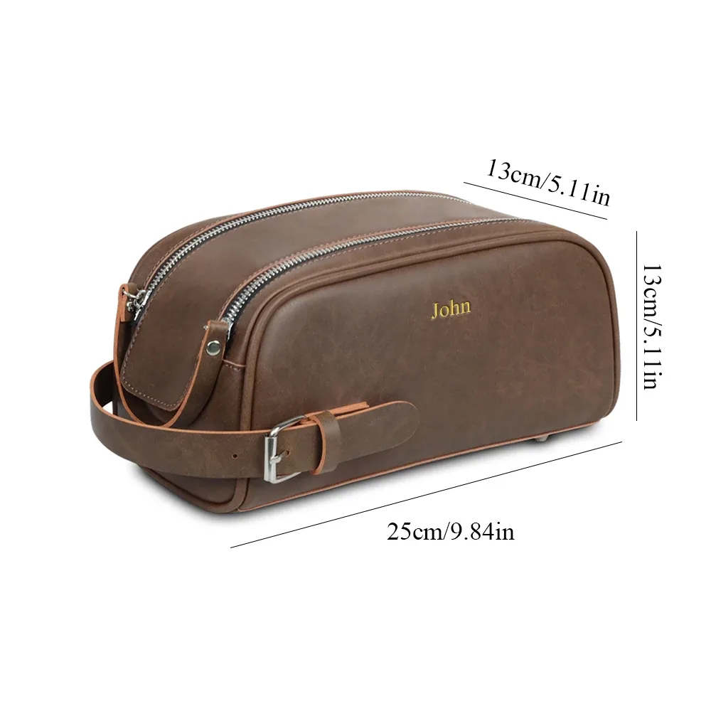 trousse de toilette imperméable de grande capacité, style rétro, personnalisable avec nom, sac de rangement pour maquillage, indispensable pour les voyages