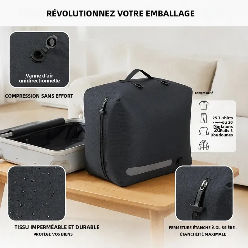 41l sacs compression vide pompe electrique ip67 etanche gain place, voyage bagage organisateur noir rangement grande capacite fanan valve portatif durable compact leger pliable maison camping accessoires