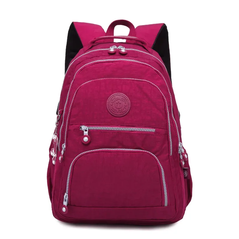 tegaote – sac à dos d'école pour adolescentes et garçons, sac à dos de voyage pour femmes, en nylon, étanche, pour ordinateur portable, unisexe, 2024
