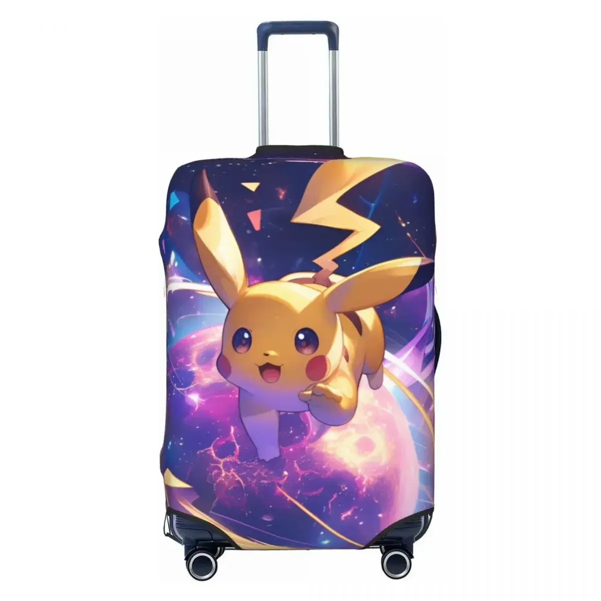 housse de bagage durable de qualité supérieure, imprimé p-pikachizer, élastique, pour valises de 18 à 32 pouces, résistante à la poussière, anti-rayures, lavable pour le voyage