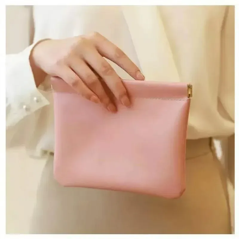 sac de rangement pour balles avec fermeture automatique, sac de rangement pour écouteurs filaires, porte-monnaie en pu, mini sac portable pour rouge à lèvres et maquillage, 1 pièce