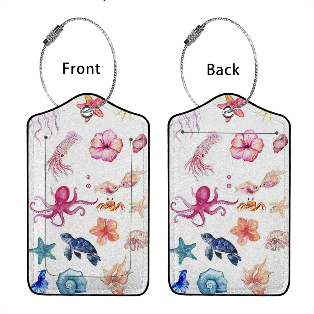 offre spéciale animaux mignons en cuir étiquette de bagage d'affaires étiquette d'adresse de valise étiquette de valise d'embarquement étiquette nom id adresse clip