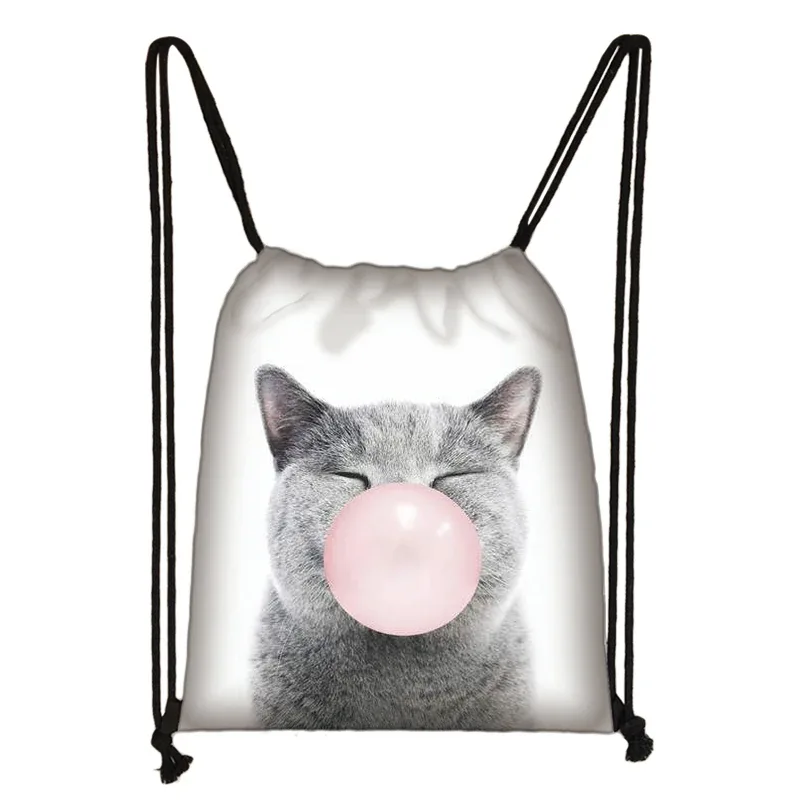 sac à cordon de serrage mignon animal koala femmes hommes mode sac de rangement panda/zèbre fille voyage loisirs sac à dos pliable