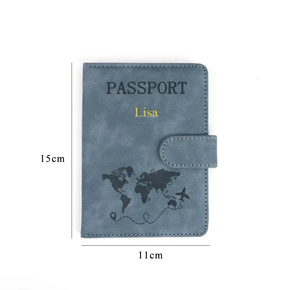 étui de transport multifonctionnel personnalisé en pu avec fermeture magnétique rfid pour passeport, carte sim, carte, billet, organiseur de documents