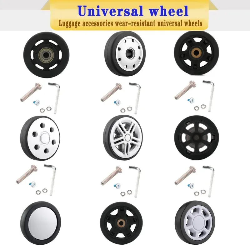 valise universelle roue boîtier de chariot roue résistante à l'usure valise silencieuse roue universelle rempl