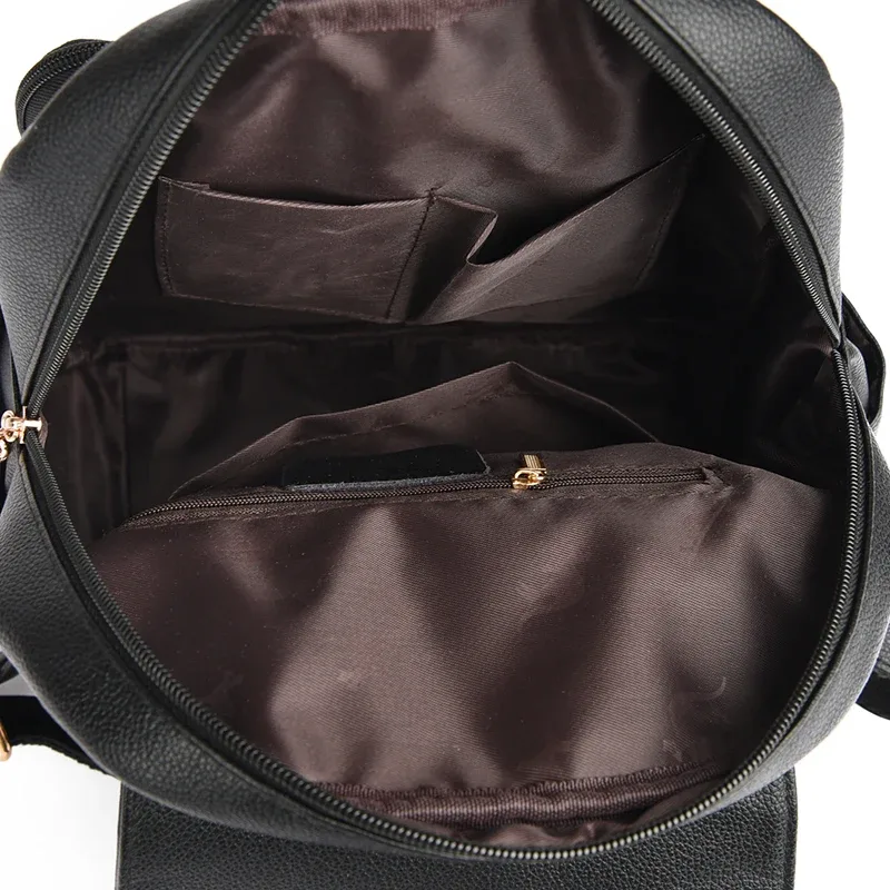 sac à dos antivol en cuir souple de grande capacité pour femme, sac à dos étudiant, designer, haute qualité, simple, mode, lancé