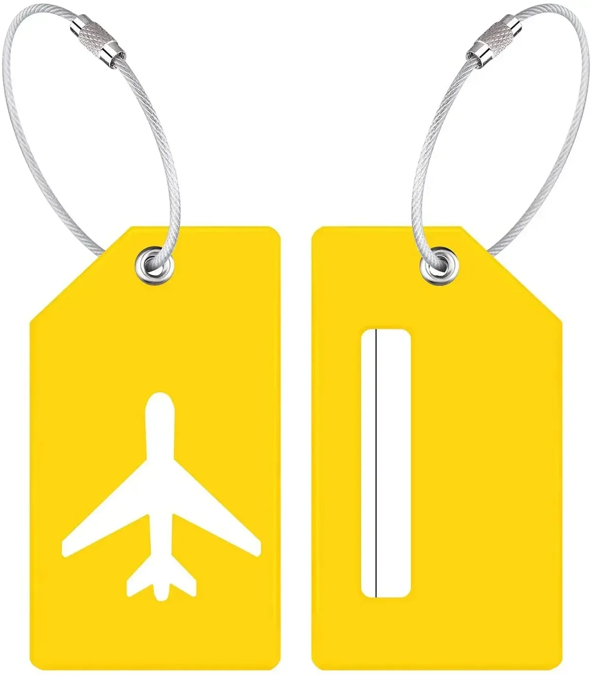 1 étiquette de bagage en silicone, couleur unie, tendance, porte-nom et adresse pour valise, accessoires de voyage
