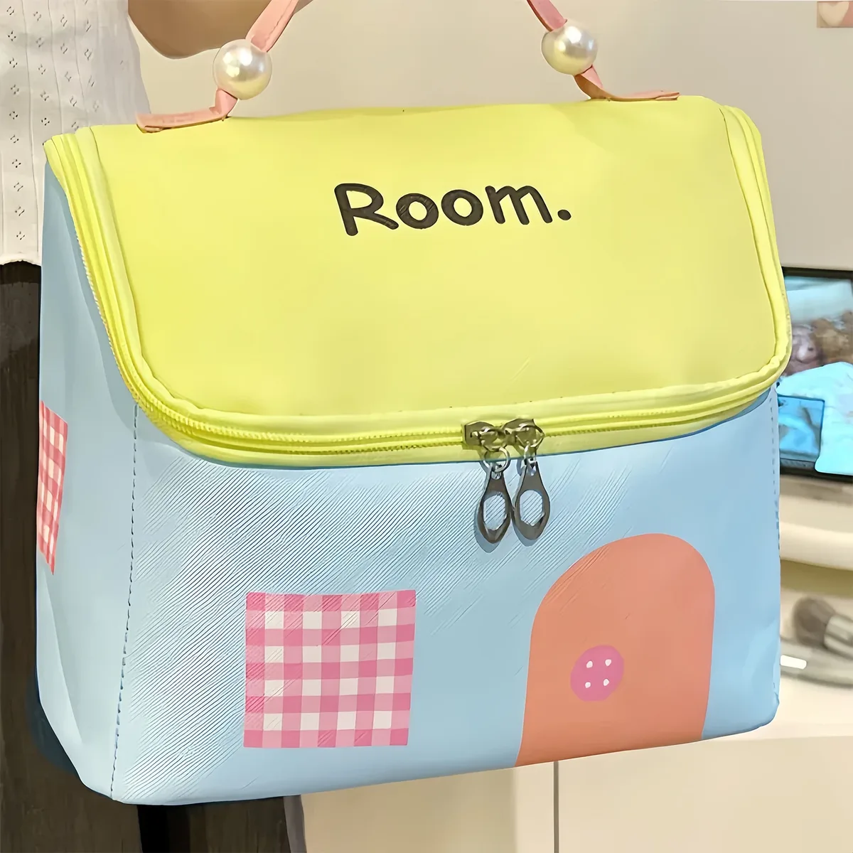 mini trousse à cosmétiques – pochette de rangement imperméable de grande capacité pour les voyages, les articles de toilette et l'organisation générale.