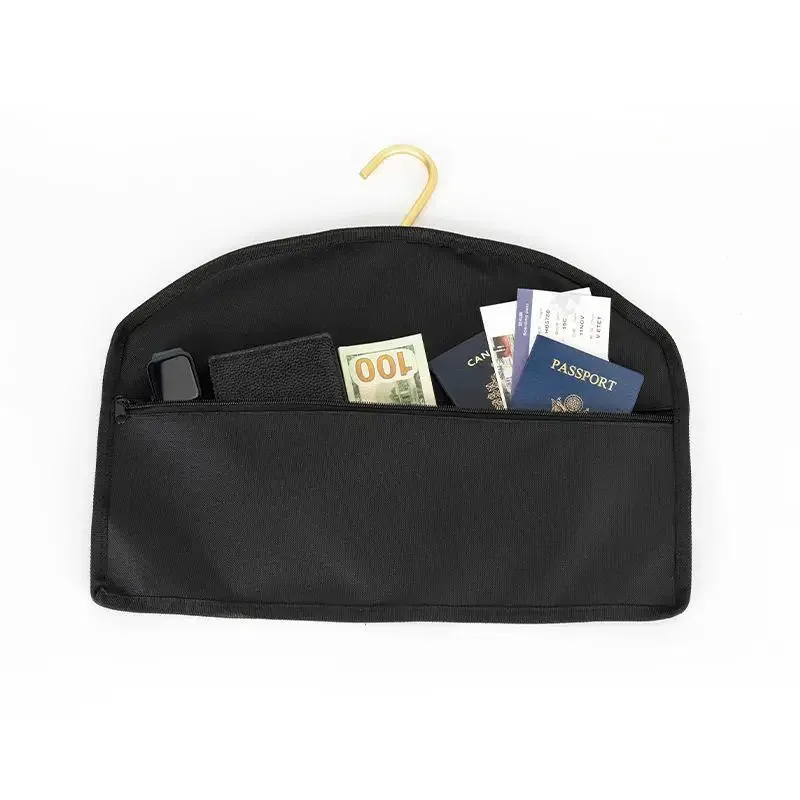 pochette de rangement de sécurité dissimulée à suspendre, avec fermeture éclair, antivol, pour voyage, maison,