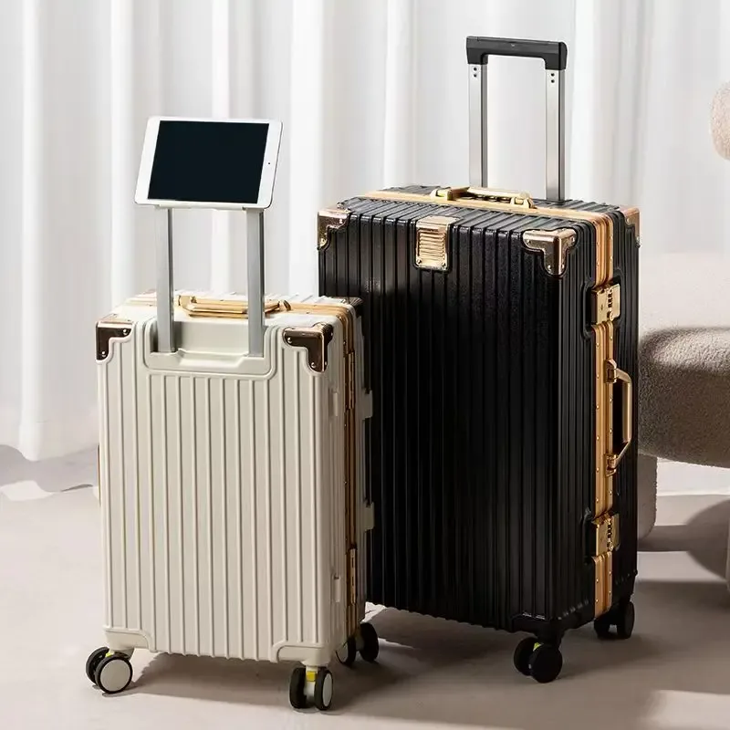 valise antichoc et résistante aux chutes de 20 à 30 pouces, grande capacité, bagage de voyage, cadre en aluminium, serrure à code, valise à roulettes pour étudiants