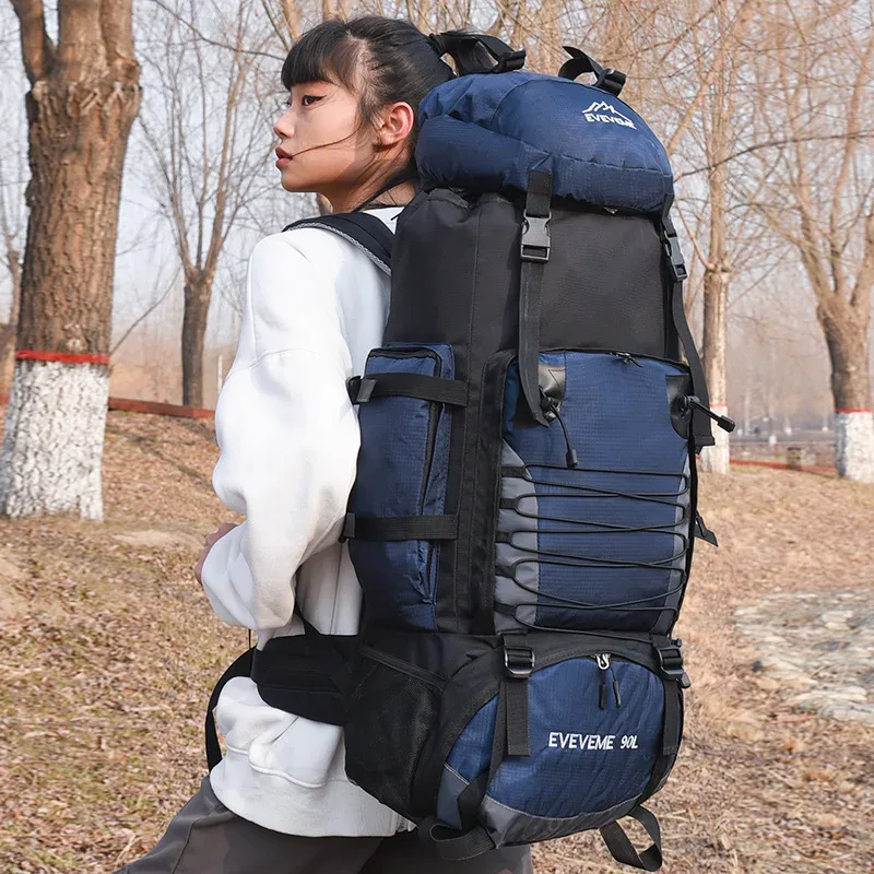 grand sac de voyage 90l, sac à dos de camping, randonnée, armée, escalade, alpinisme, sac de sport, sac à dos à bandoulière en plein air pour hommes et femmes