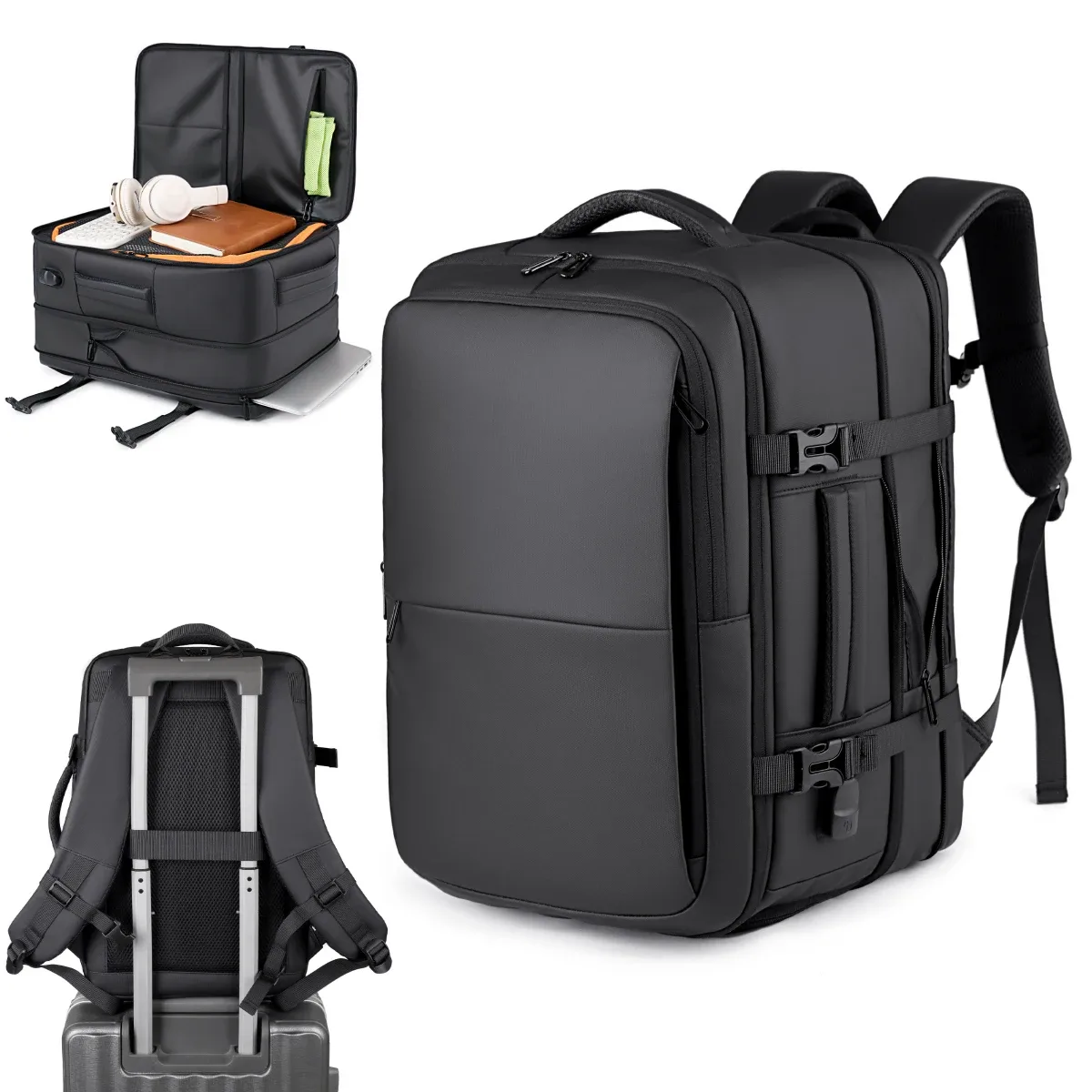 sac à dos étanche de grande capacité pour hommes et femmes, pour les déplacements urbains, les voyages d'embarquement, pour ordinateur portable, les voyages d'affaires, extensible, pour la famille
