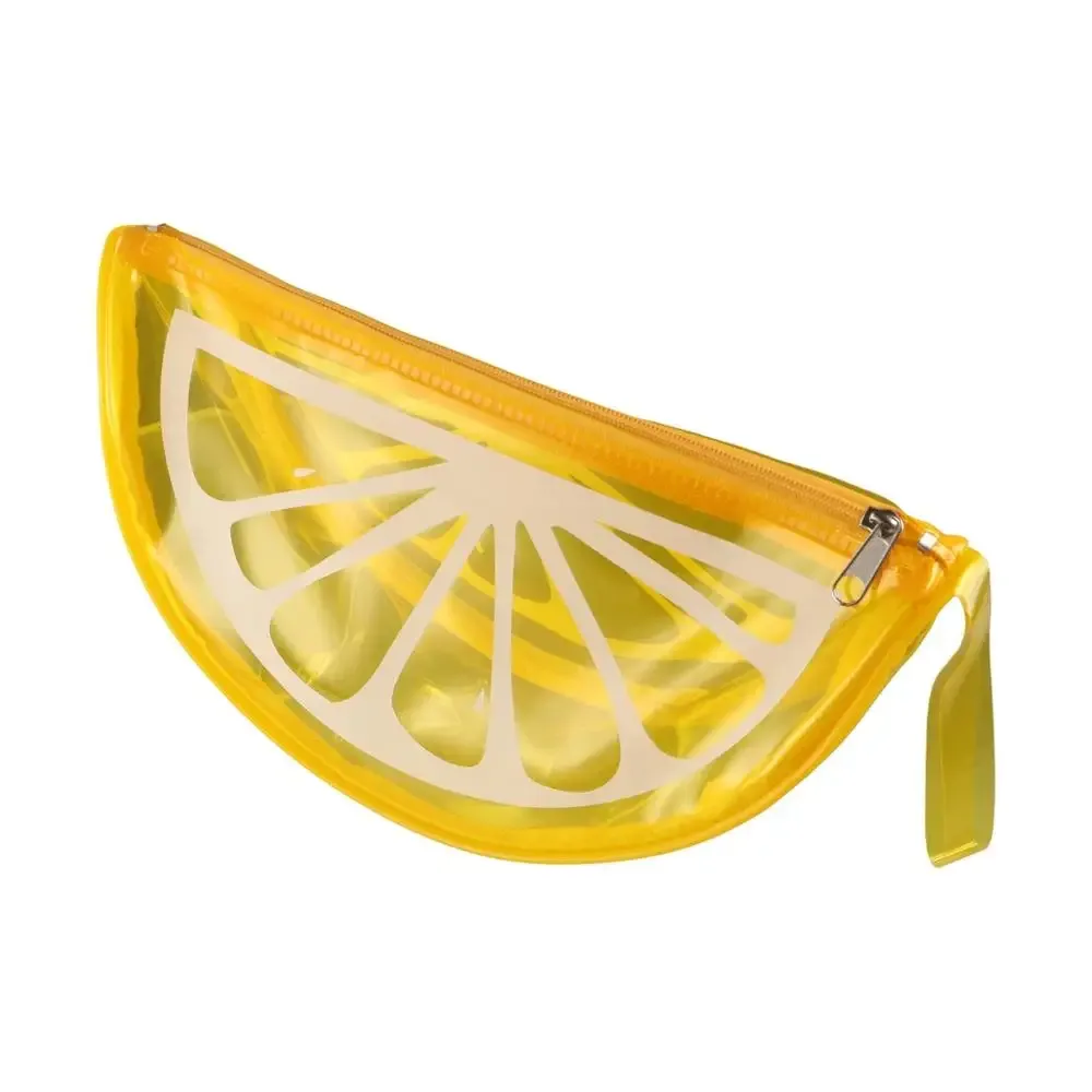 sac à cosmétiques transparent couleur citron, sac de rangement de maquillage portable de grande capacité, trousse de toilette professionnelle multifonctionnelle à fermeture éclair pour femmes