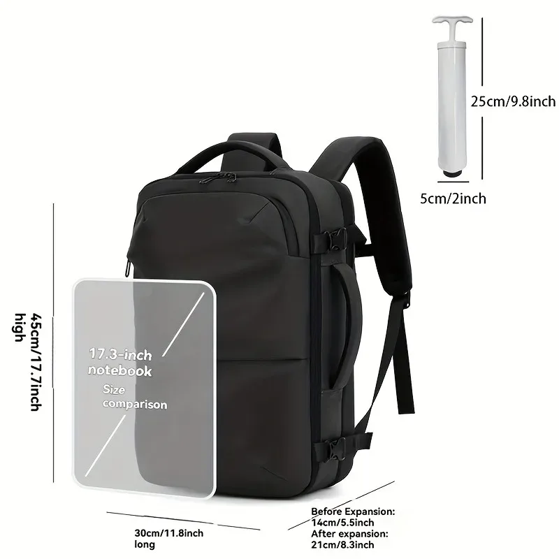 sac à dos pour ordinateur portable étanche multifonctionnel de grande capacité sous vide pour hommes et femmes avec sac à dos extensible