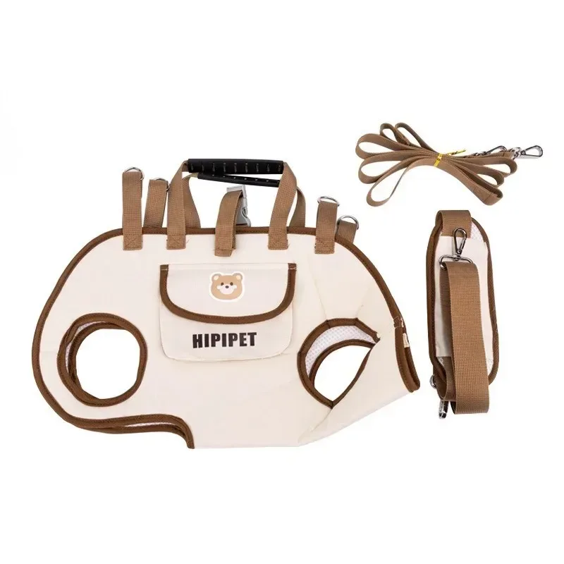 sac à dos de transport multifonctionnel portable, sac à dos pour chien à double bandoulière, sac de transport pour animaux de compagnie à porter en bandoulière, sac de transport respirant pour animaux de compagnie en extérieur