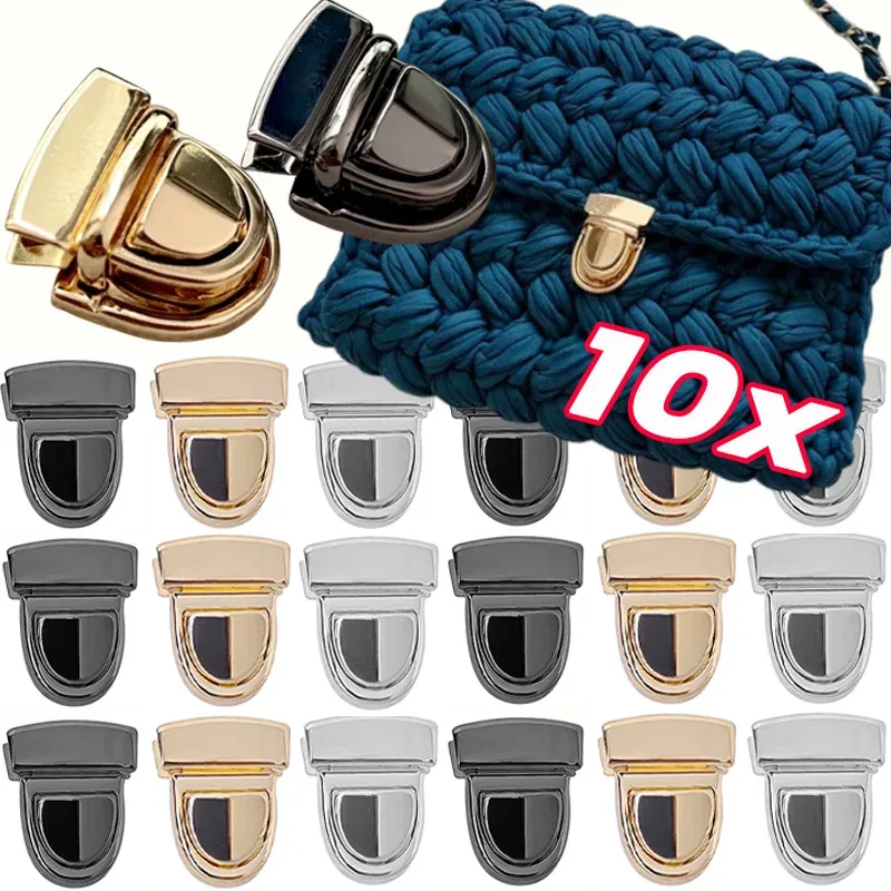 10 Ensembles de Fermoirs Métalliques pour Sacs, Boucles de Fermeture pour Sacs à Main, Sacs à Bandoulière, Cabas, Accessoires de Bricolage pour Sacs