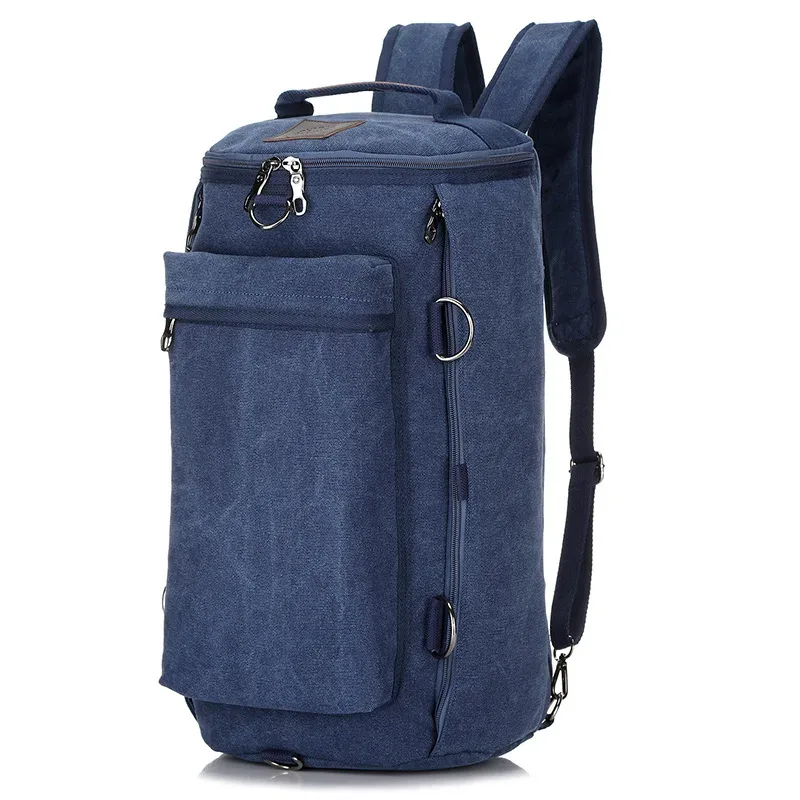 sac à dos en toile multifonctionnel pour hommes, sac à main de voyage, cartable de grande capacité, camping en plein air, sac à bandoulière initié portable