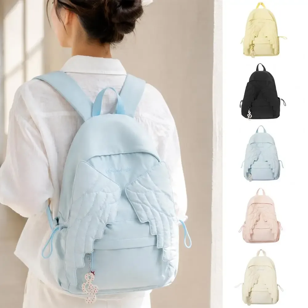 sac à dos angel wing pour femmes et filles, sac d'école léger en nylon, sac à dos de jour pour les voyages et les déplacements en plein air