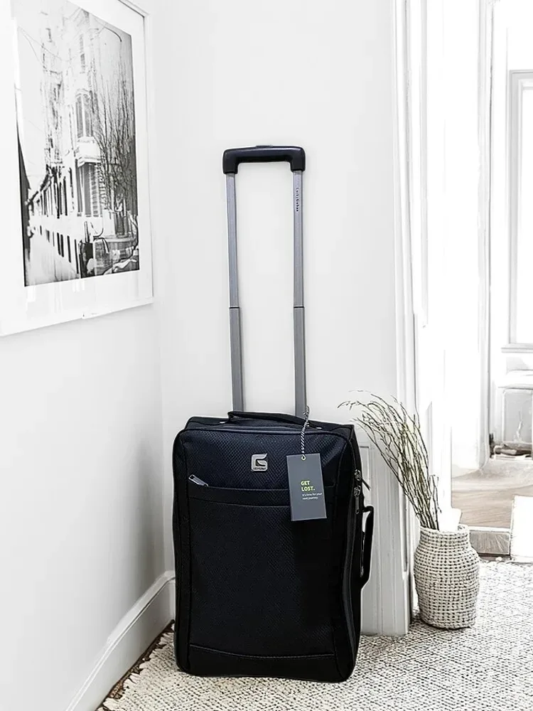 bagage à main de 20 pouces, valise légère pliable avec roulettes et poignée télescopique, sac de voyage oxford résistant à l'eau