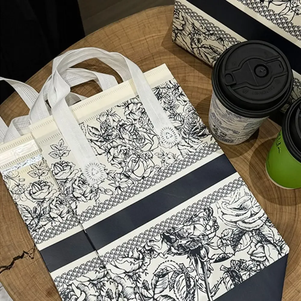 sac d'emballage de thé au lait en tissu non tissé réutilisable, couvercle de tasse isolé de voyage, sac fourre-tout à café en papier d'aluminium, 10 pièces