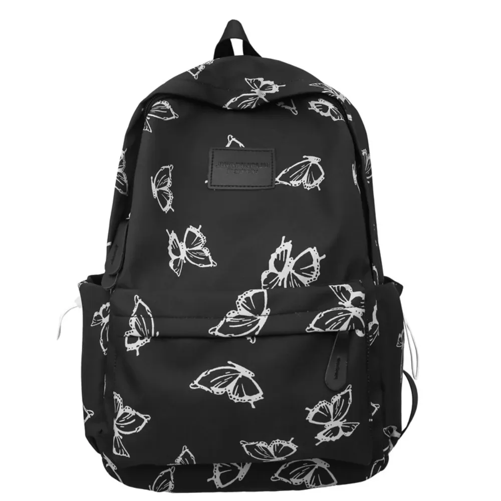 petit sac à dos papillon simple style coréen, couleur unie, avec fermeture éclair, sac à bandoulière, plusieurs poches, sac à dos sport décontracté, voyage