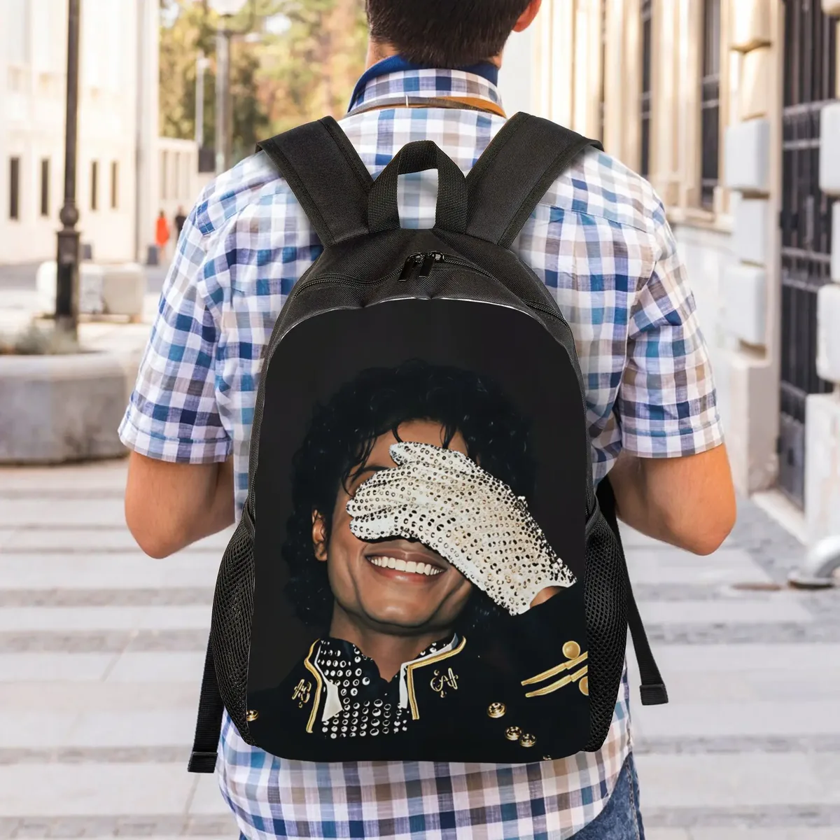 sac à dos m-michael jacksons pour jeunes, sacs à dos légers en polyester, sacs modernes pour lycéens, sac à dos de randonnée de haute qualité