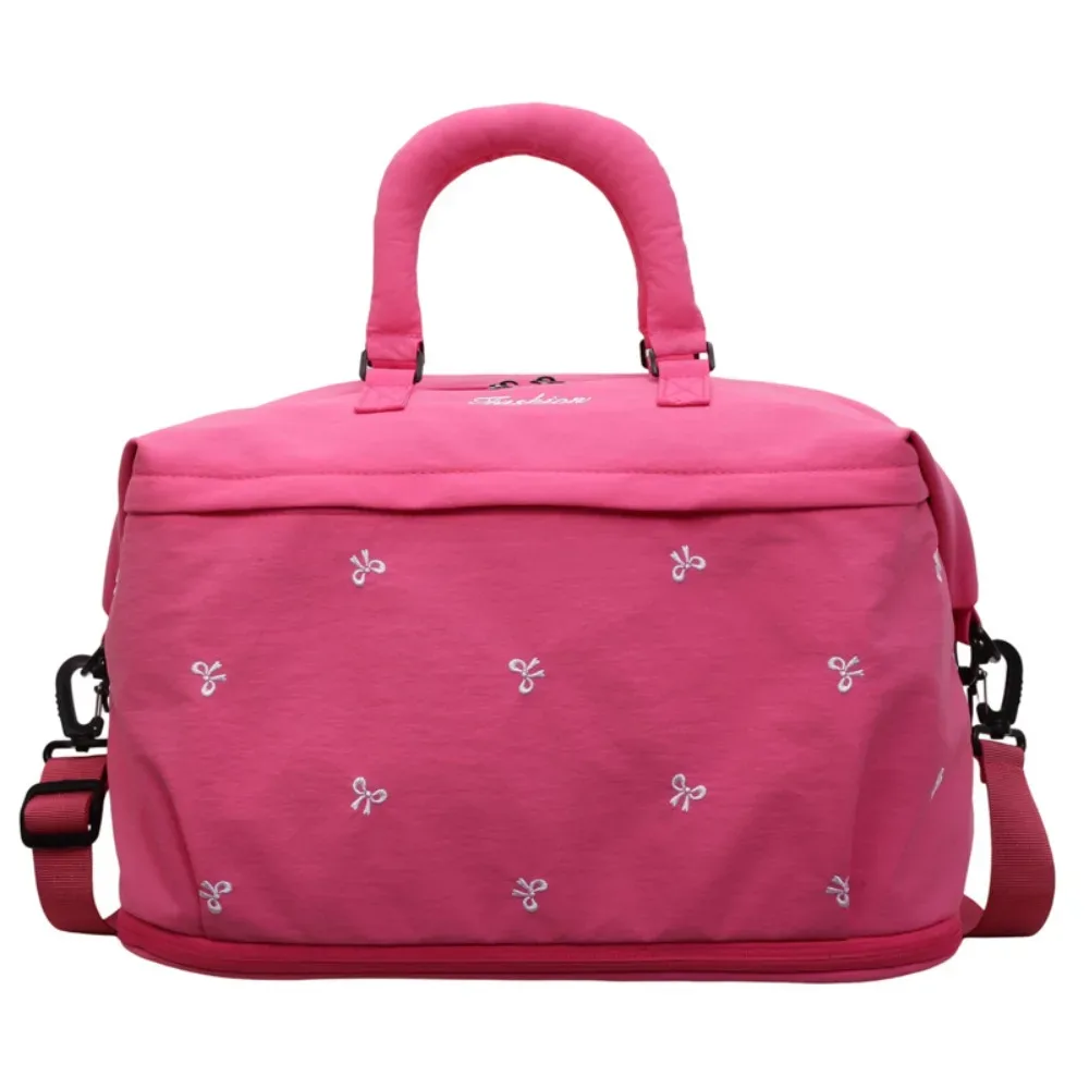 sac de voyage grande capacité imperméable avec nœud papillon, sac de sport à bandoulière ins, sac de fitness portable, sac bandoulière pour courts séjours