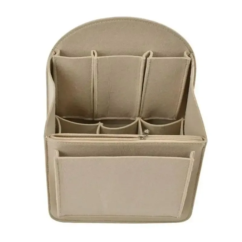 organisateur d'insertion en feutre pour sac à dos, petite trousse de maquillage portable, doublure durable pour l'organisation quotidienne et les voyages
